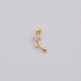 18K Gold PVD Bow ribbon tie charm - Tarnish Resistant
