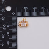 18K Gold PVD Crab charm - Tarnish Resistant
