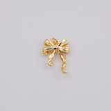 18K Gold PVD Bow Ribbon Charm Charm s Charms - Tarnish Resistant