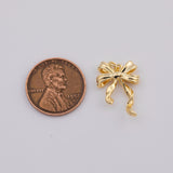 18K Gold PVD Bow Ribbon Charm Charm s Charms - Tarnish Resistant