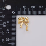 18K Gold PVD Bow Ribbon Charm Charm s Charms - Tarnish Resistant