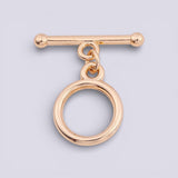 pvd Toggle Clasp Plain Toggle Clasps 15mm 18k Gold pvd Ion Plated Tarnish Resistant