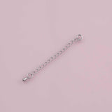 4pc Chain Extender 18k Gold Filled Silver charm bar charms for bracelets and necklaces minimalist cz pave silver for jewelry making diy