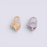 Fancy Lobster Clasp Flower Design 18k Gold PVD Ion Plated Tarnish Resistant 16x10mm