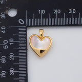 18K Gold PVD flower charm pendant mother of pearl face 16mm - Tarnish Resistant