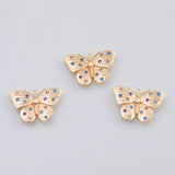 18K Gold PVD Butterfly Charm Multicolor 15x21mm Pendant Charms - Tarnish Resistant