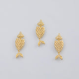 18K Gold PVD Fish that can move charm - Tarnish Resistant
