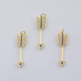 18K Gold pvd Arrow charm - Tarnish Resistant