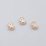 18K Gold PVD Rocking Horse Mother of Pearl charm - Tarnish Resistant