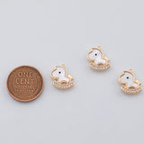 18K Gold PVD Rocking Horse Mother of Pearl charm - Tarnish Resistant