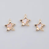 18K Gold PVD Star mother of pearl charm - Tarnish Resistant
