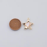 18K Gold PVD Star mother of pearl charm - Tarnish Resistant
