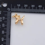 18K Gold PVD 3D Poodle Dog charm - Tarnish Resistant