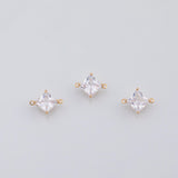 18K Gold PVD Diamond connector - Tarnish Resistant