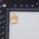 18K Gold PVD Tree of life mother of pearl charm - Tarnish Resistant