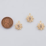 18K Gold PVD Evil eye charm - Tarnish Resistant