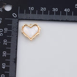 18K Gold PVD Heart mother of pearl charm - Tarnish Resistant