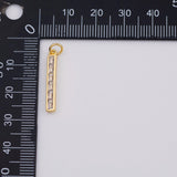18K Gold PVD Diamond Stick charm - Tarnish Resistant