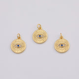 18K Gold PVD Evil eye charm - Tarnish Resistant