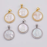 18K Gold PVD Mother Mary Maria charm - Tarnish Resistant
