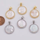 18K Gold PVD Mother Mary Maria charm - Tarnish Resistant
