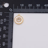 18K Gold PVD Mother of Pearl Circle charm - Tarnish Resistant