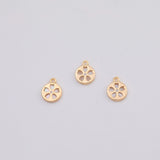 18K Gold PVD Flower Mother of Pearl charm - Tarnish Resistant