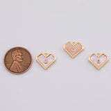 18K Gold PVD Heart Mother of Pearl charm - Tarnish Resistant