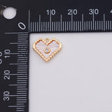 18K Gold PVD Heart Mother of Pearl charm - Tarnish Resistant