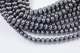 Navajo Hematite Beads Off round Smooth Beads AAA 2mm 3mm 4mm 6mm 8mm 10mm 12mm 15.5" Strand