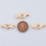 18K Gold PVD bow heart knot charm or connector 10x24mm pendant charms - Tarnish Resistant