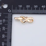 18K Gold PVD bow heart knot charm or connector 10x24mm pendant charms - Tarnish Resistant