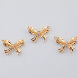 18K Gold PVD Bow Connector 22x15mm - Tarnish Resistant