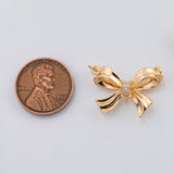 18K Gold PVD Bow Connector 22x15mm - Tarnish Resistant