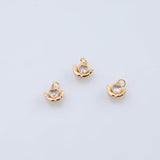 18K Gold PVD Hs Holding a Heart Charm Love 9mm - Tarnish Resistant