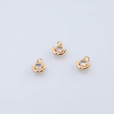 18K Gold PVD Hs Holding a Heart Charm Love 9mm - Tarnish Resistant