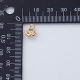 18K Gold PVD Hs Holding a Heart Charm Love 9mm - Tarnish Resistant