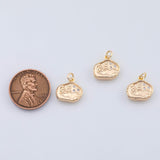 18K Gold PVD Freem Mountain est Scene Charm with Night Sky Wilderness Charm Camping 11x11mm - Tarnish Resistant