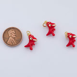 18K Gold PVD Dinosaur charm - Tarnish Resistant