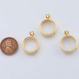 18K Gold PVD Circle locket - Tarnish Resistant