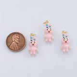 18K Gold PVD Angry Rabbit charm - Tarnish Resistant