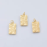18K Gold pvd Wheat grass charm - Tarnish Resistant