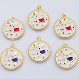 18K Gold PVD Big Dipper enamel charm - Tarnish Resistant