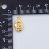 18K Gold PVD Moon oval charm - Tarnish Resistant