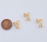 18K Gold PVD Hook Eye Clasp with crimps - Tarnish Resistant