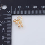 18K Gold PVD Hook Eye Clasp with crimps - Tarnish Resistant