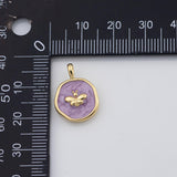 18K Gold PVD Violet Bee charm - Tarnish Resistant