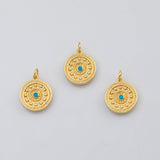18K Gold PVD Evil eye charm - Tarnish Resistant