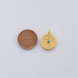 18K Gold PVD Evil eye charm - Tarnish Resistant
