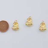 18K Gold pvd Rabbit chocolate bunny easter charm - Tarnish Resistant